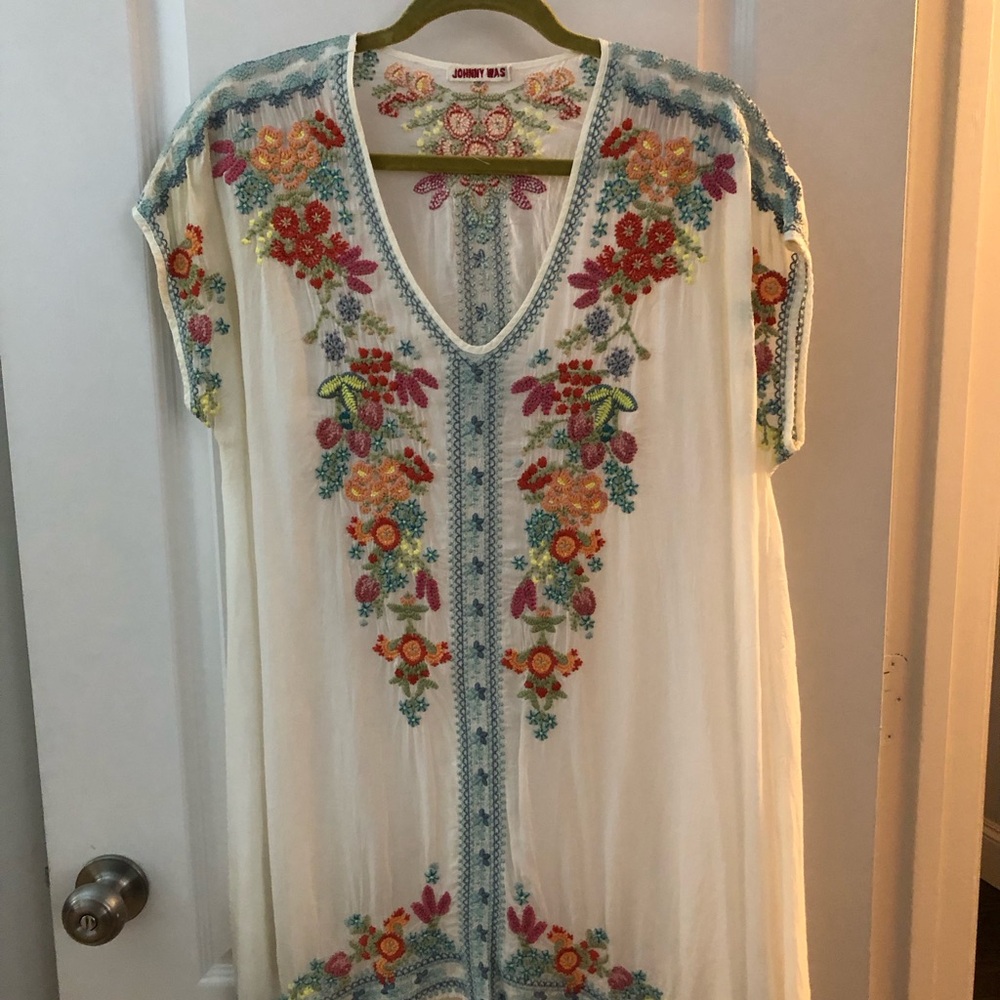 Johnny Was Embroidered long top. Never worn by me.